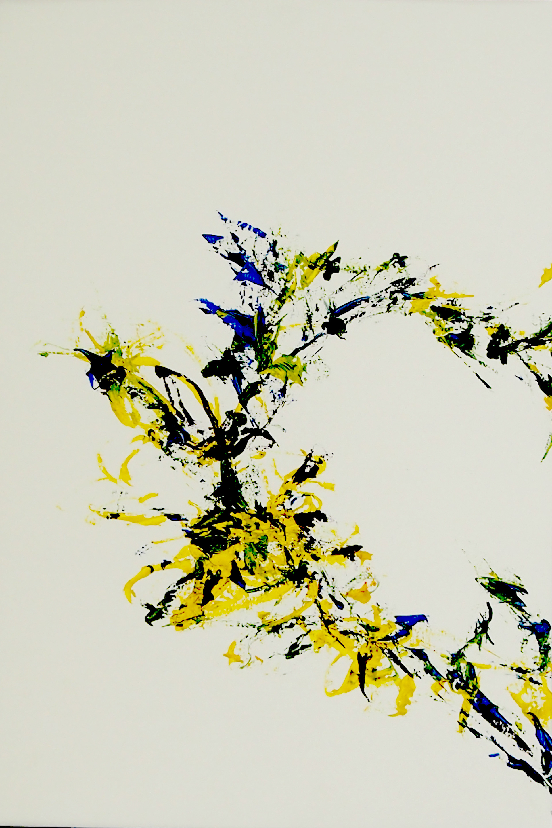 Spring Garden I 12x18 Acrylic on paper.