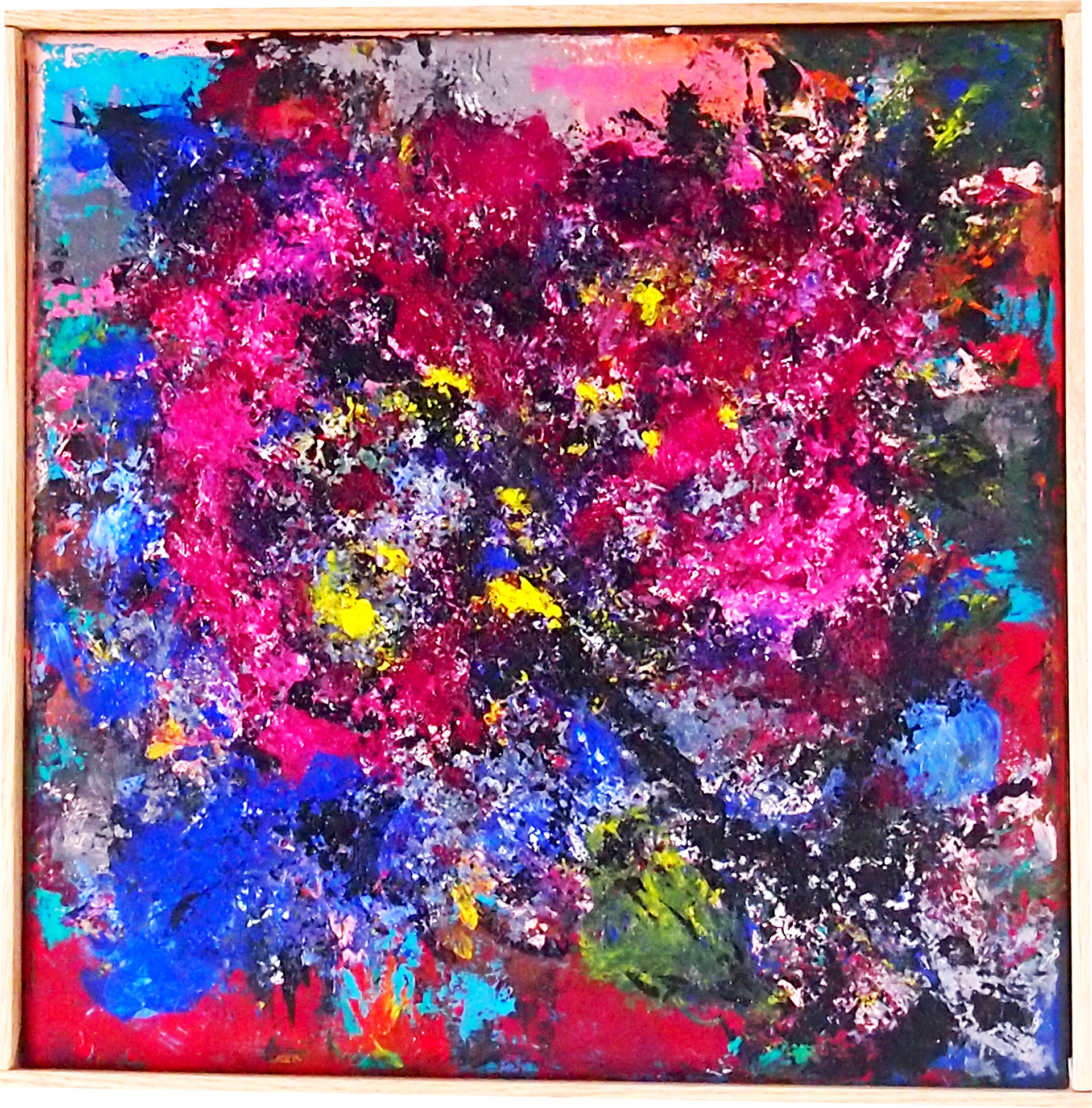 Flower Doodle VI 12x12 Acrylic on Canvas.