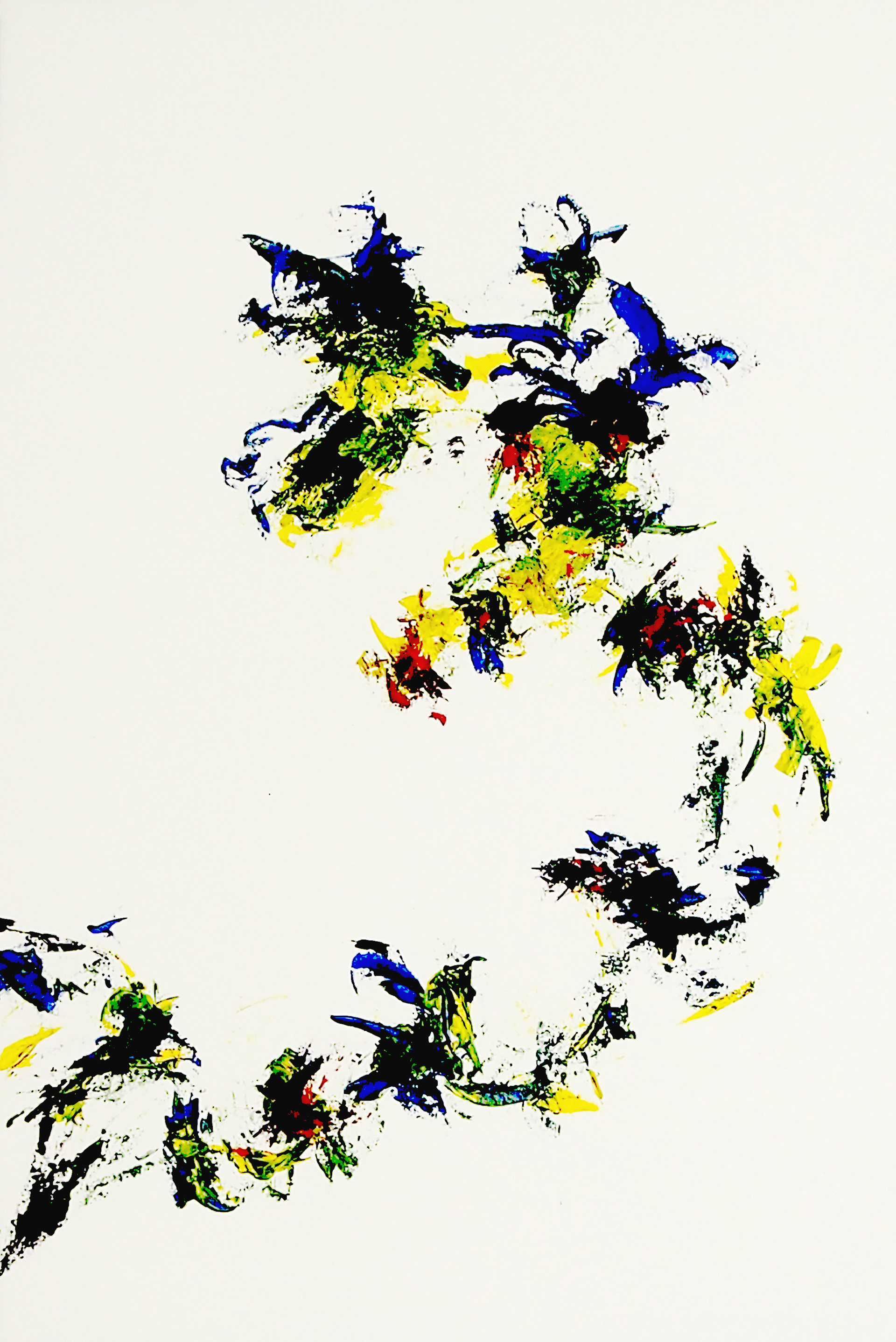 Spring Garden V 12x18 Acrylic on paper.