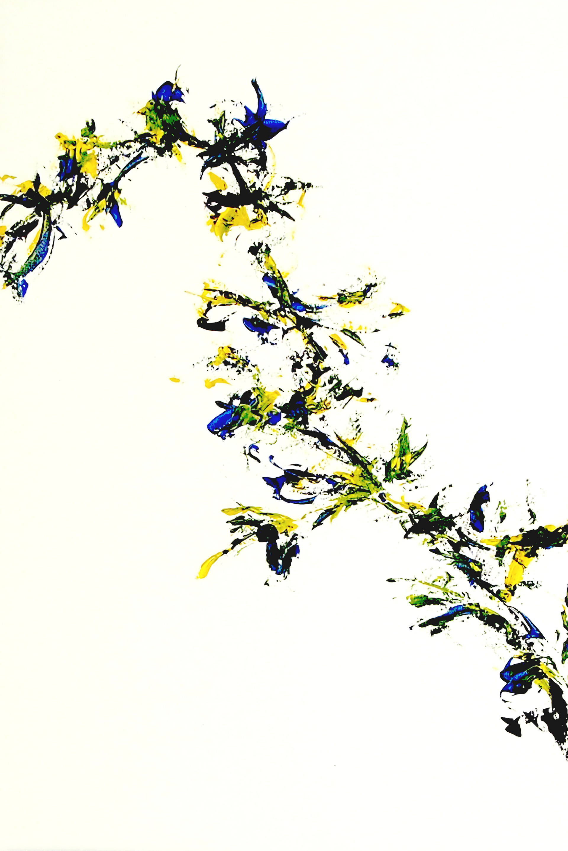 Spring Garden III 12x18 Acrylic on paper.
