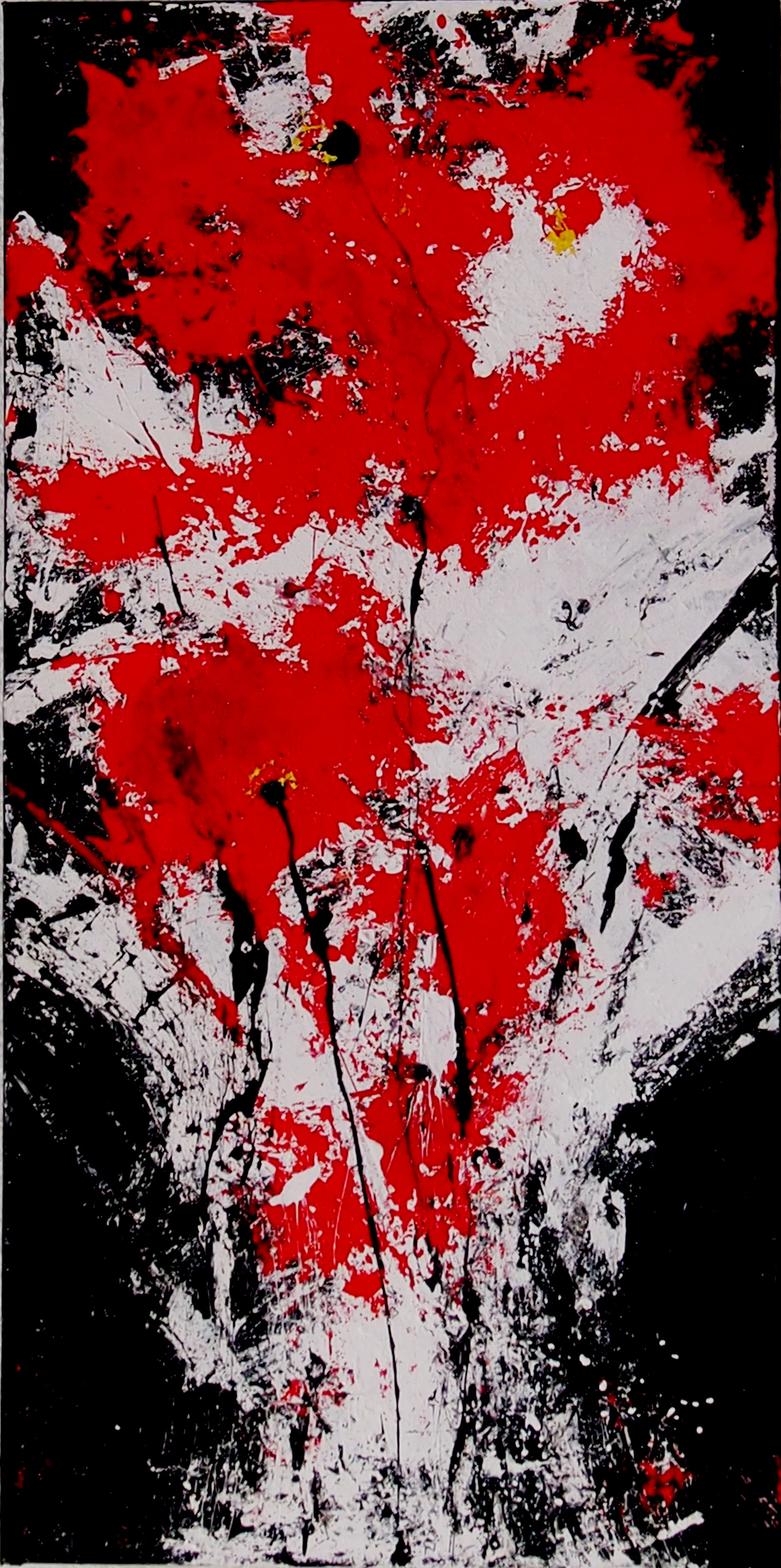 Flower Doodle VII 15x30 Acrylic on Canvas.