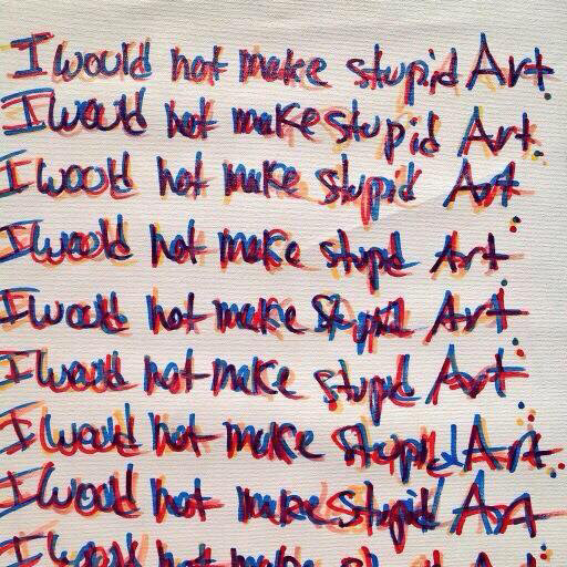 Oil marker on canvas.