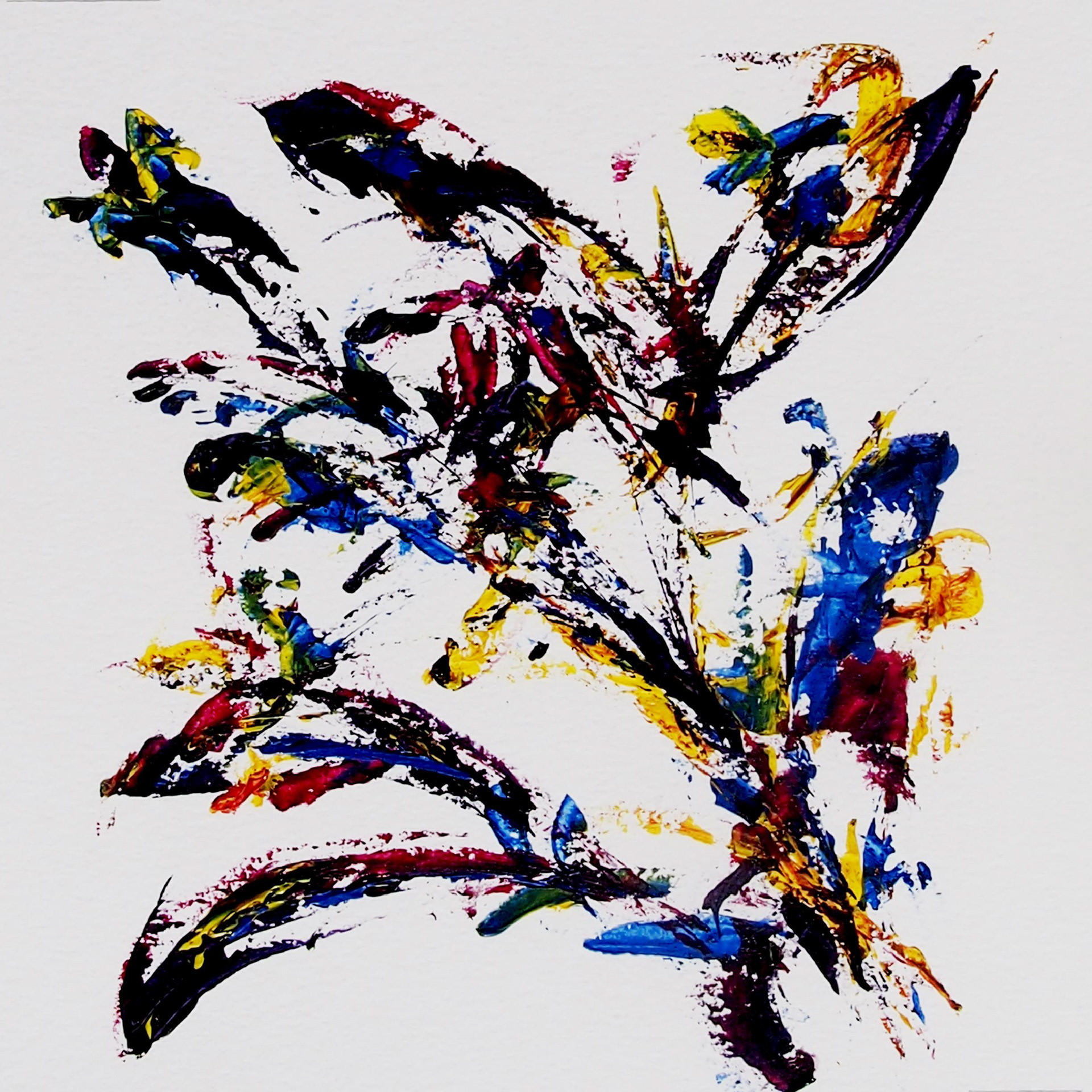 Winter Garden IX 8x8 Acrylic on paper