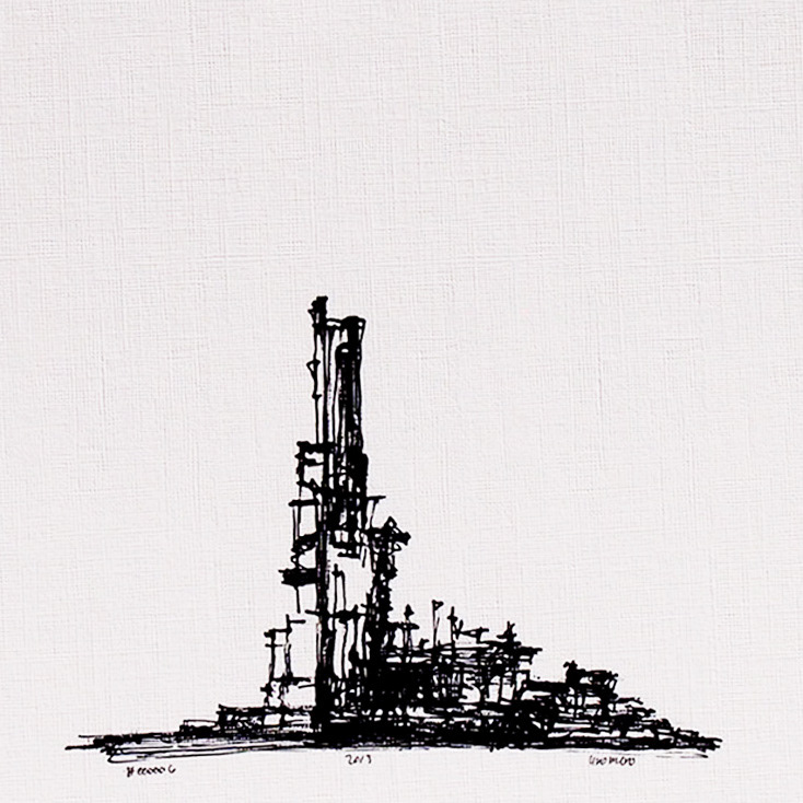 #000006 12x12 ink on paper 2013