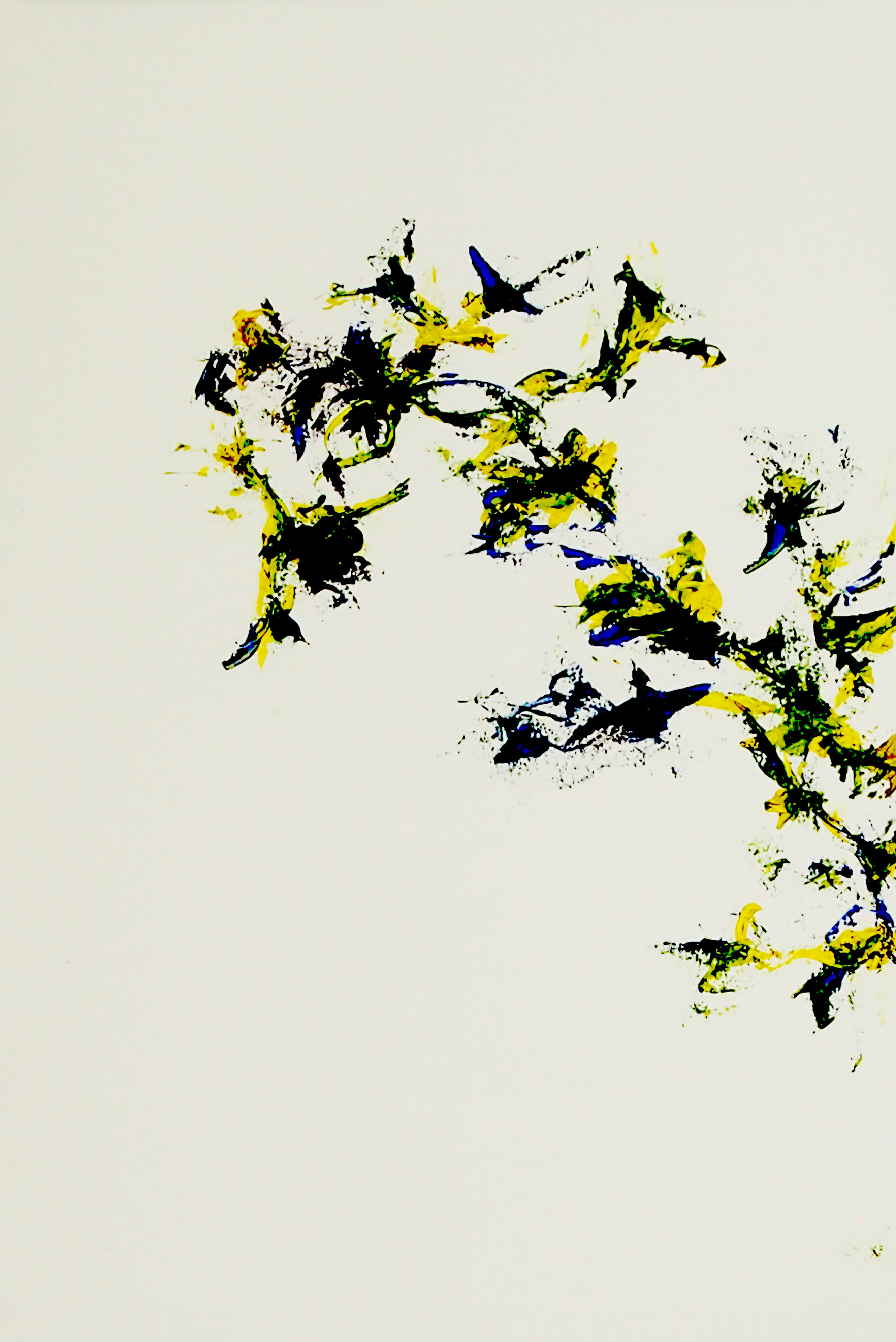 Spring Garden VII 12x18 Acrylic on paper.