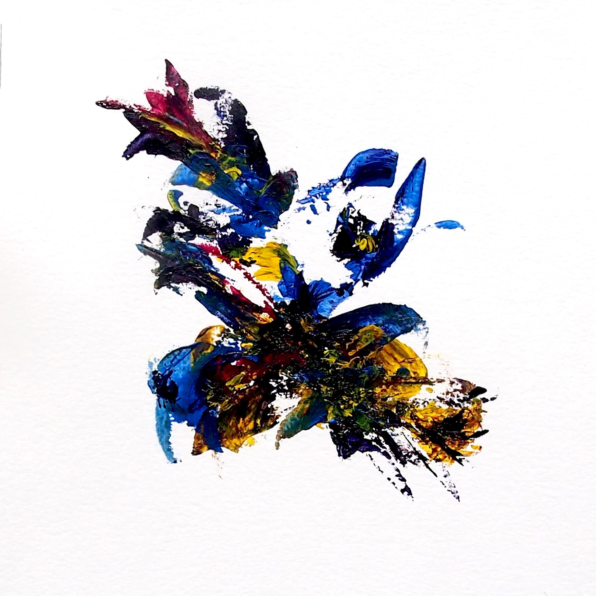 Winter Garden X 8x8 Acrylic on paper