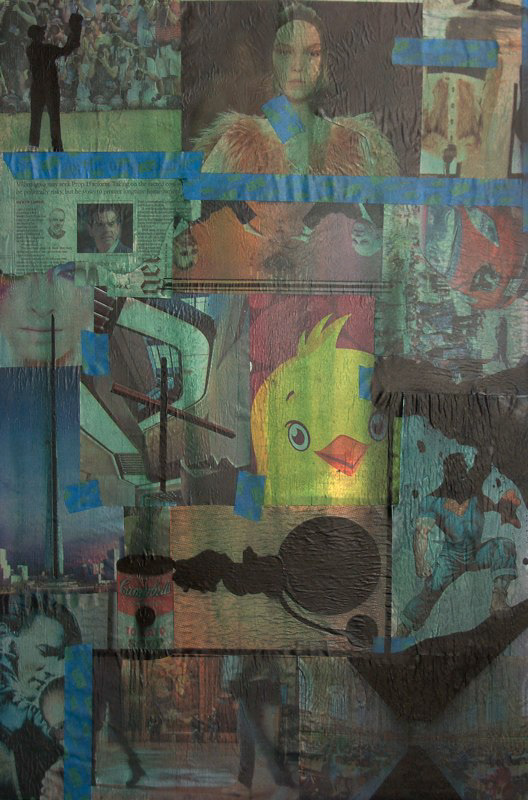 Sunday News Paper Collage (sold)