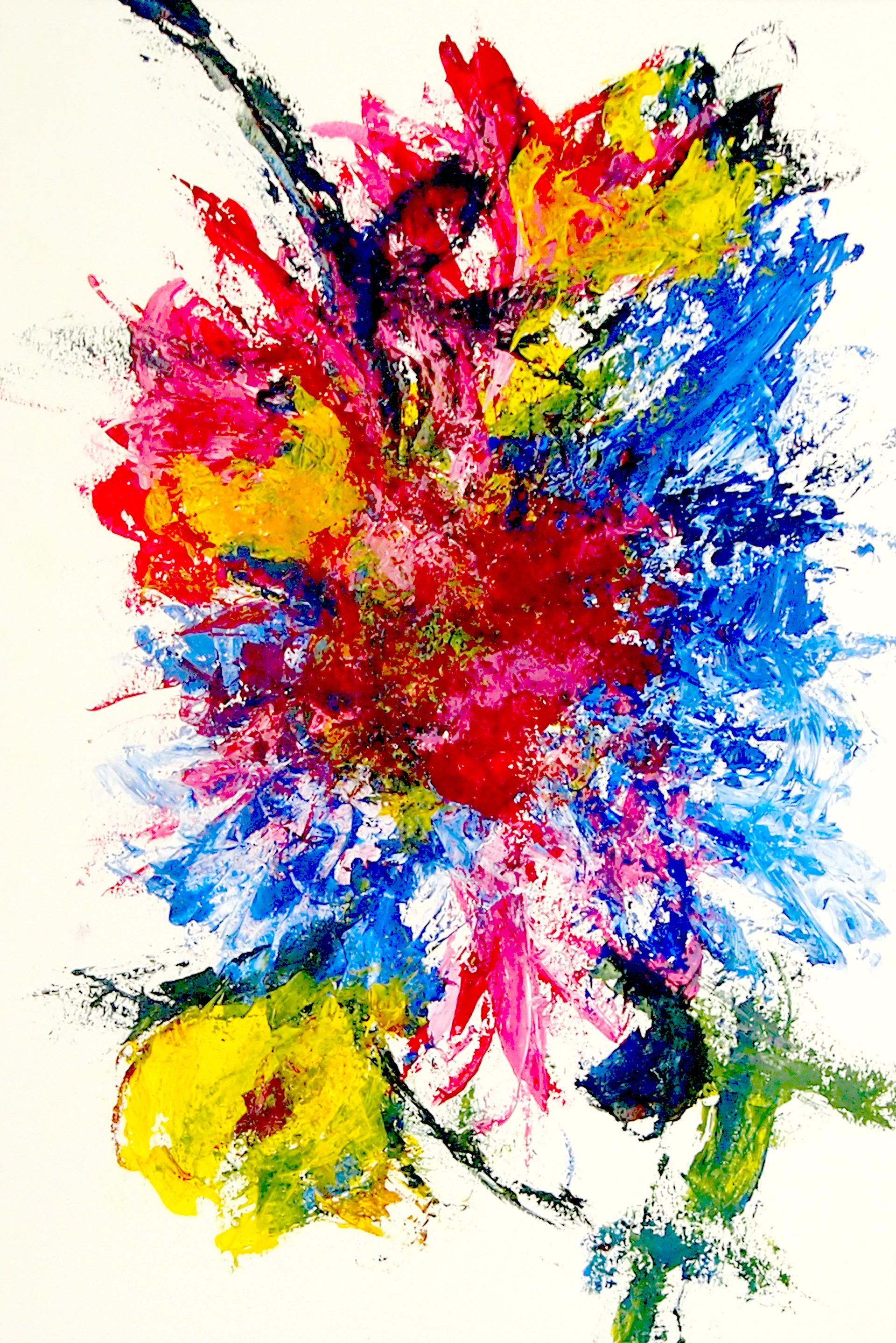 Spring Garden XX 12x18 Acrylic on paper.