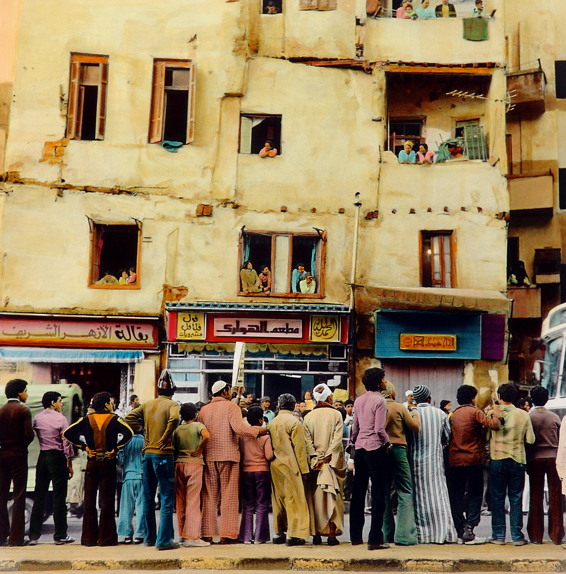 title: bulaq pyjamascairo1981silver gelatin print, handcolored
