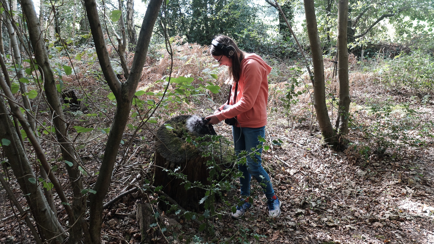 Listening with geophones - Wheatfen