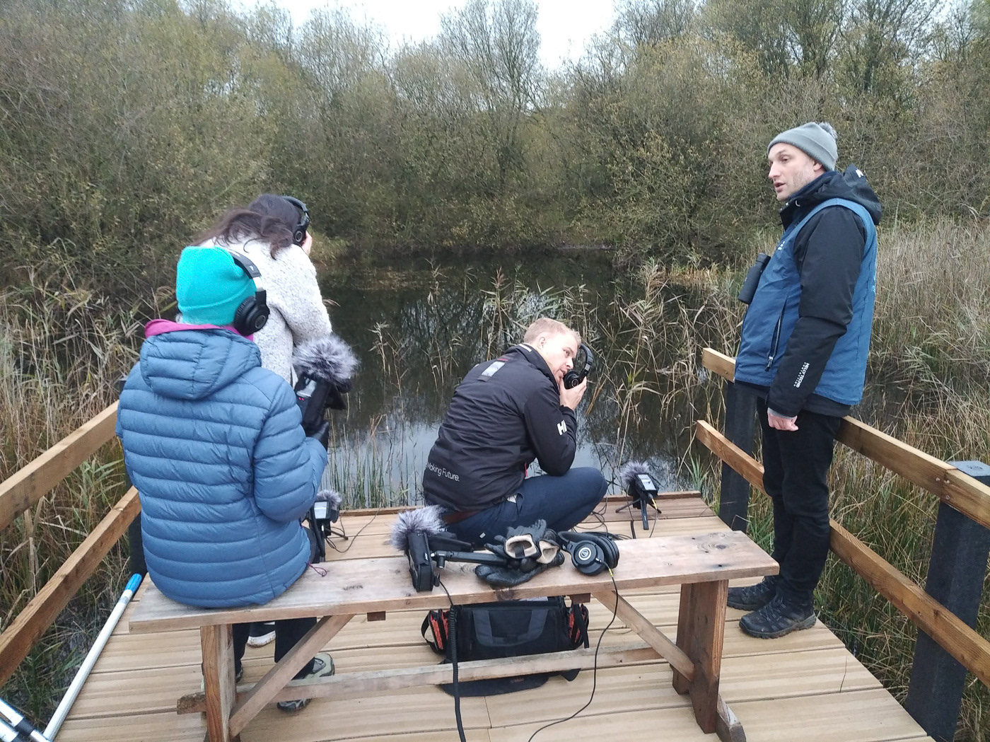 Hydrophone listening - Titchwell Marsh