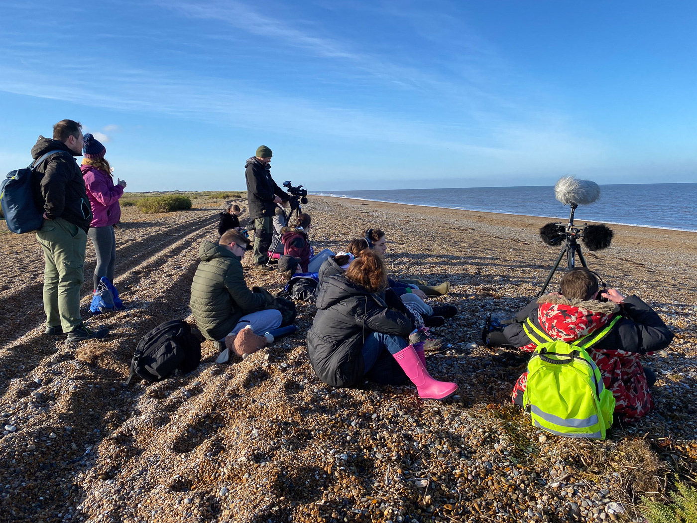 Watching and listening to seals - Blakeney Point