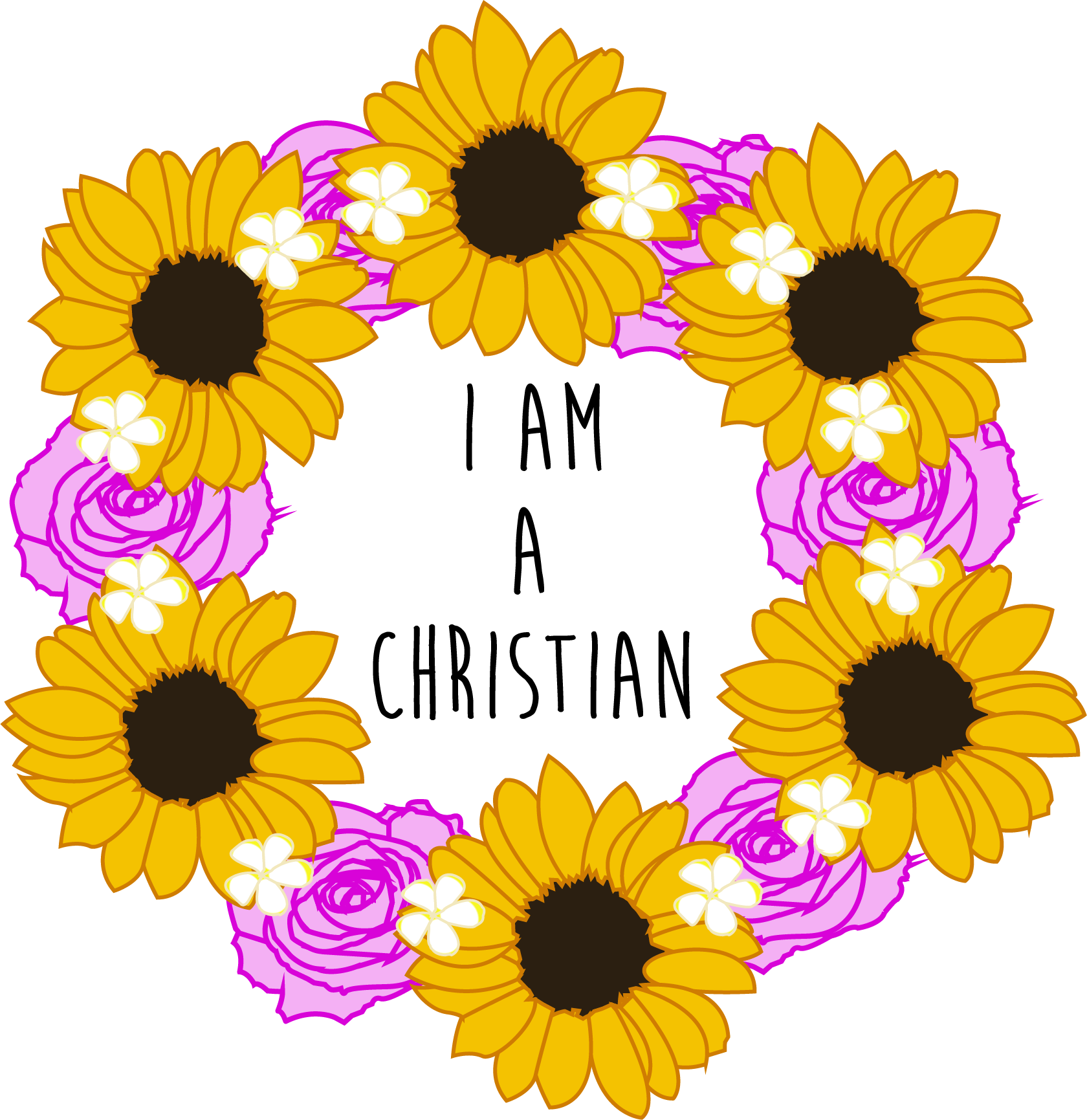 I Am A Christian Flowers