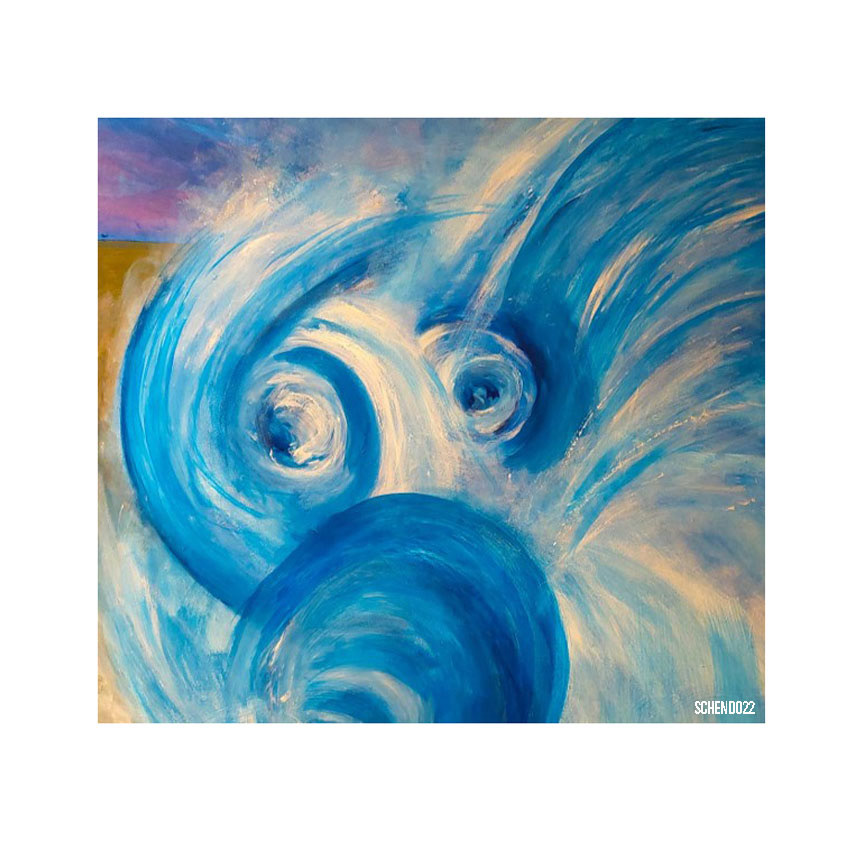 Original art by David Schendowich abstract 30 x 40 oil and acrylic on board