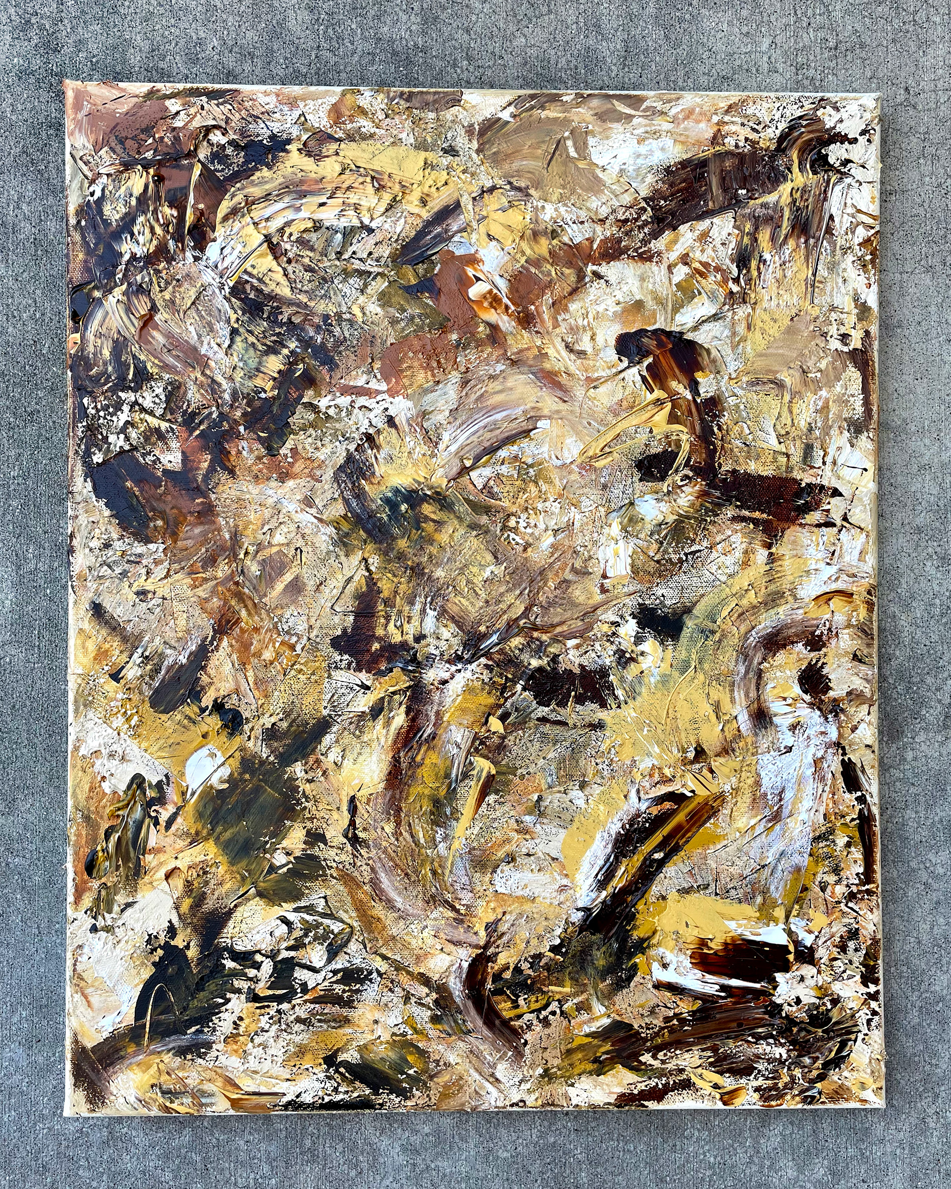 "Earth no. 2," acrylic on canvas. 16 x 20 x 0.5 inches. 2022.