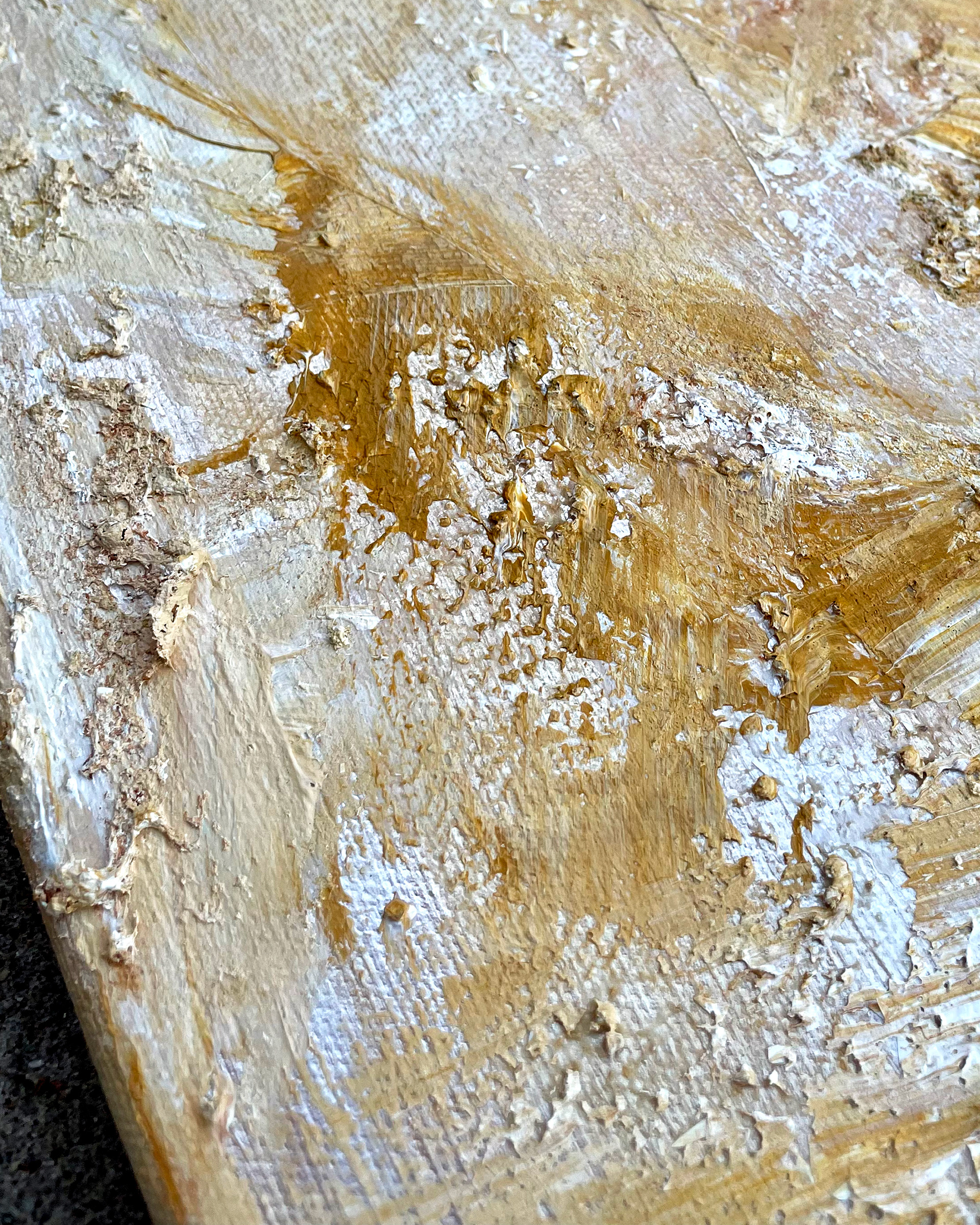 Details of "Sand No. 1," Acrylic on canvas. 12 x 24 x 0.5 inches.