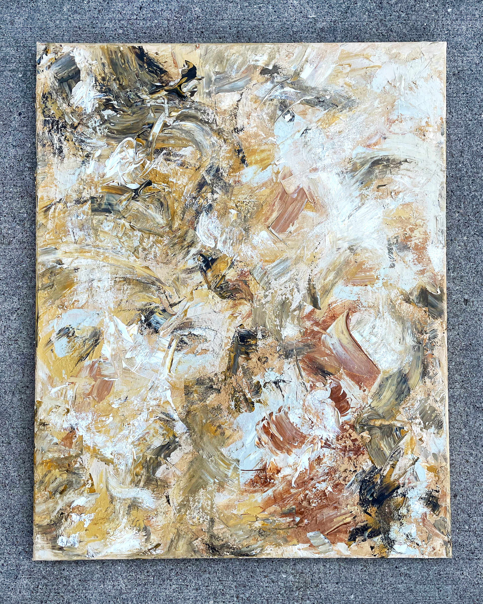 "Earth no. 1," Acrylic on canvas. 16 x 20 x 0.5 inches. 2022.