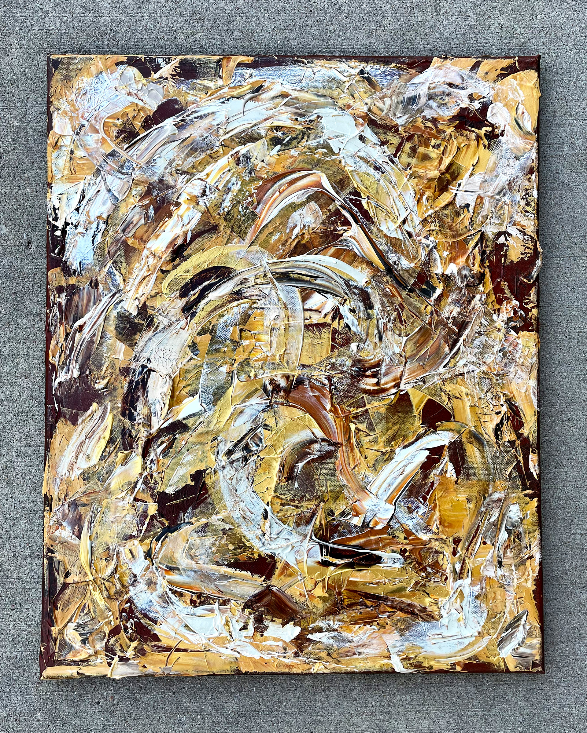 "Earth no. 3," Acrylic on canvas. 16 x 20 x 0.5 inches. 2022.