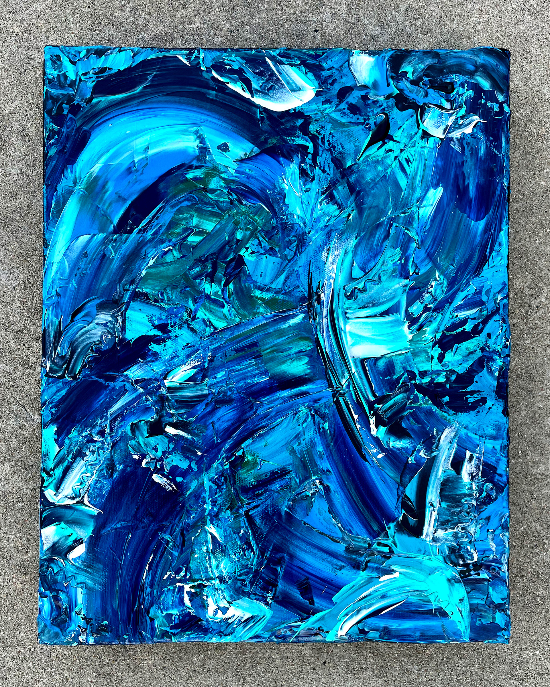 "High Tide," acrylic on canvas. 11 x 14 x 1.5 inches. 2022.