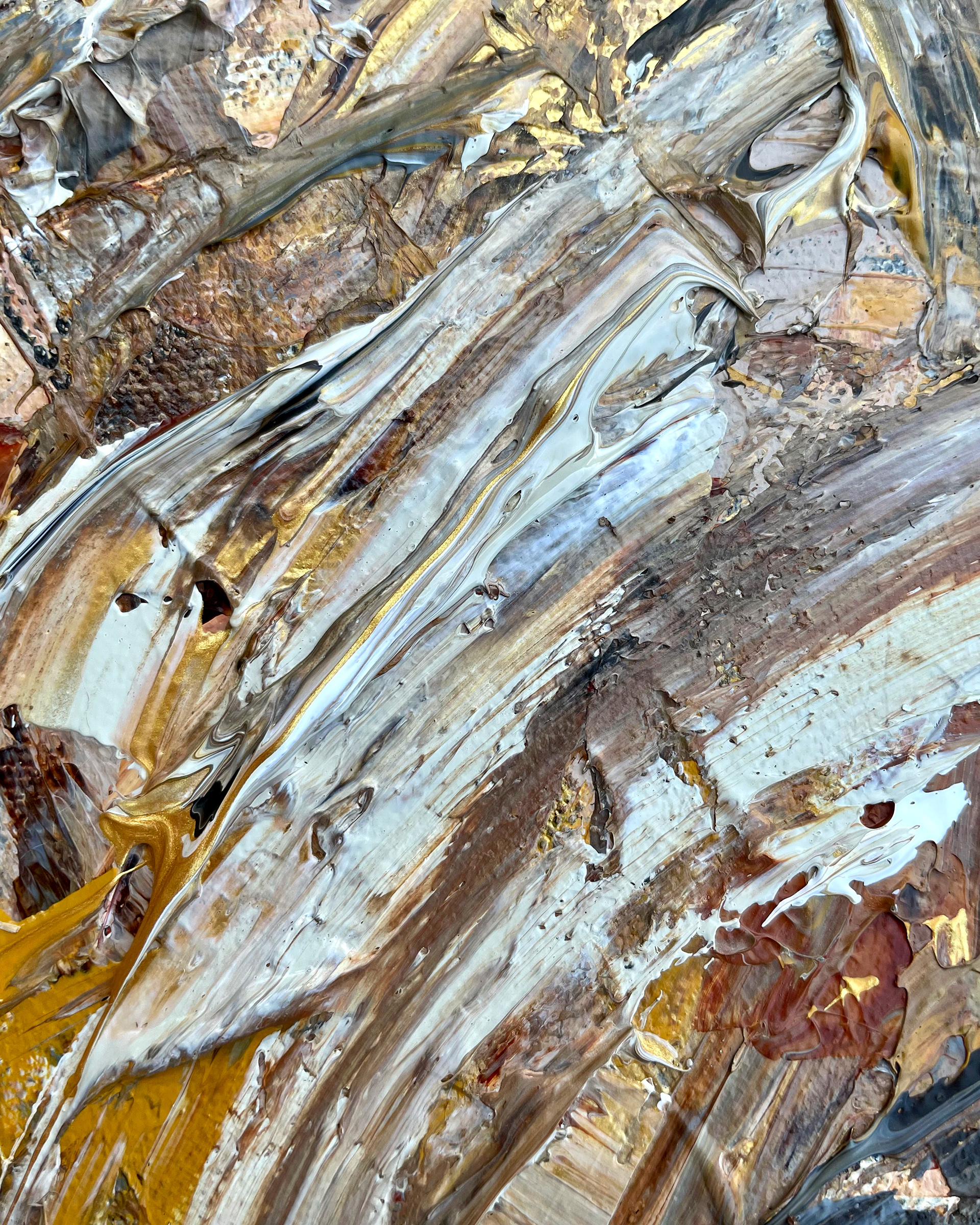 Details of "Over the Hills," Acrylic on canvas. 11 x 14 x 1.5 inches. 2022.