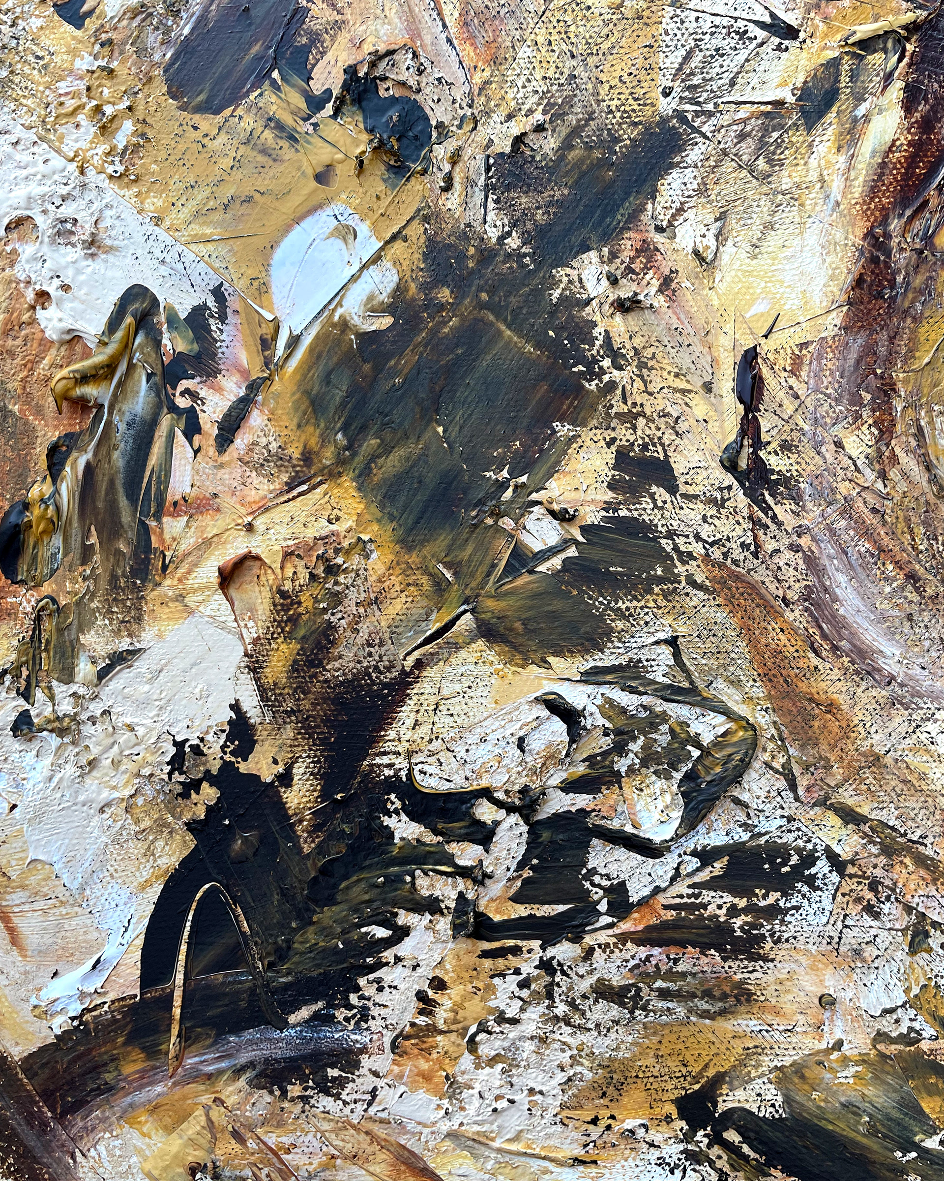 Details of "Earth no. 2," acrylic on canvas. 16 x 20 x 0.5 inches. 2022.
