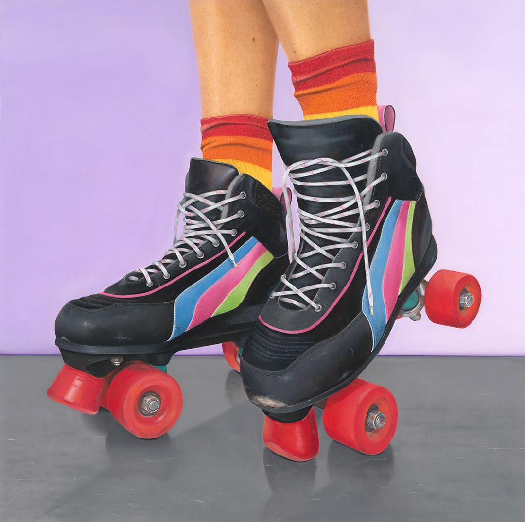 AVAILABLE – Westskate, 36"x36", Oil on wood, $4,500