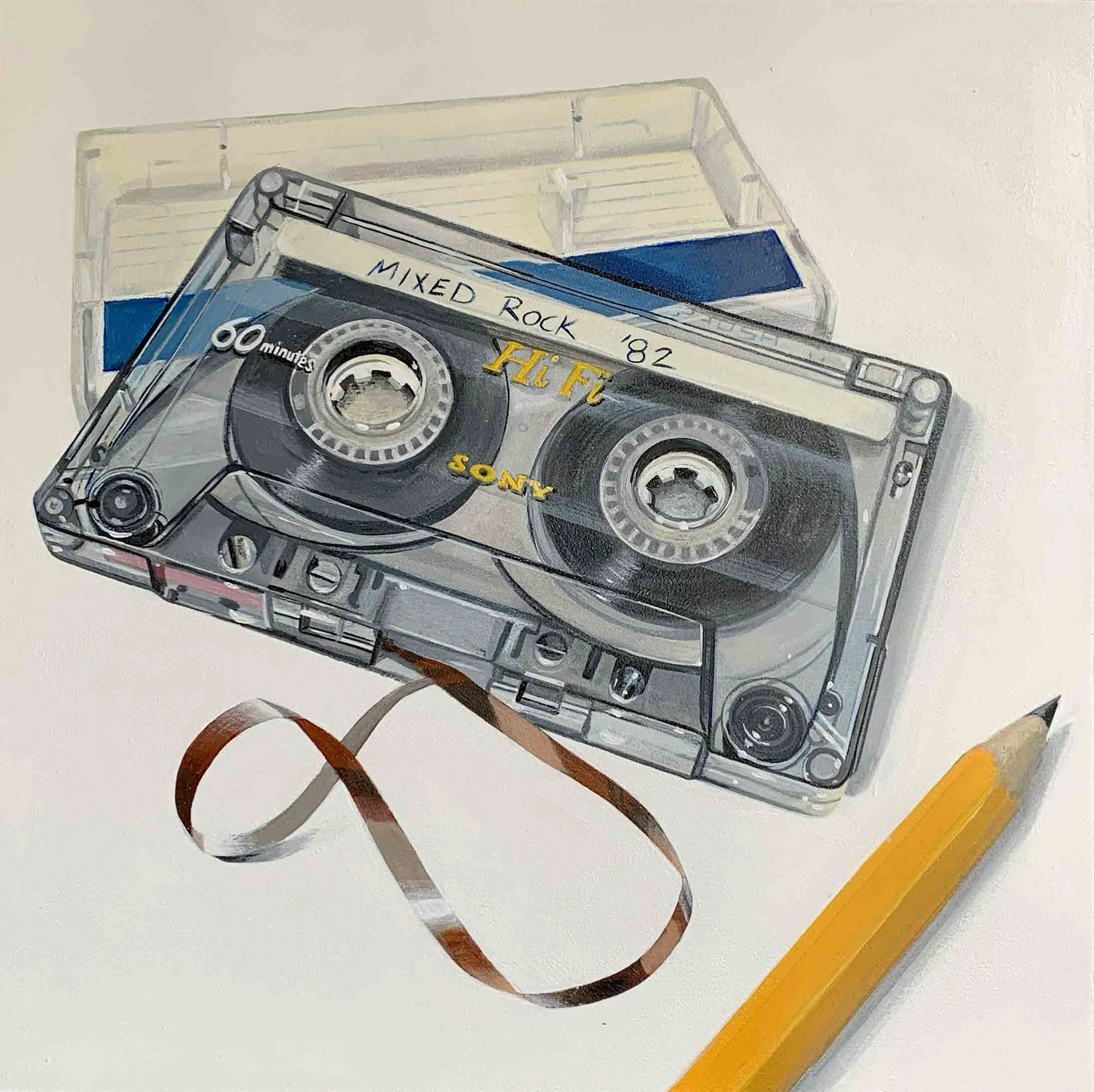 SOLD – To the Rescue, 10"x10", Acrylic on wood