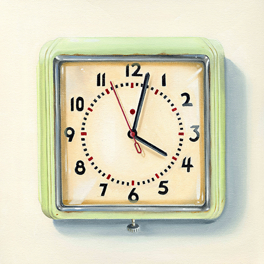AVAILABLE at Blue Crow Gallery, Toronto – Happy Hour, 12"x12", Oil on canvas, $400.00