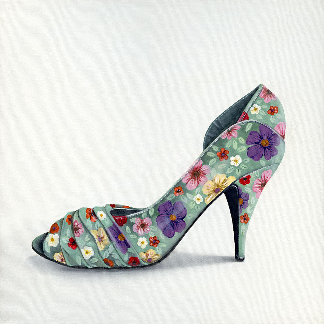 AVAILABLE at Blue Crow Gallery, Toronto – Spring in My Step, 12"x12", Oil on canvas, $400.00