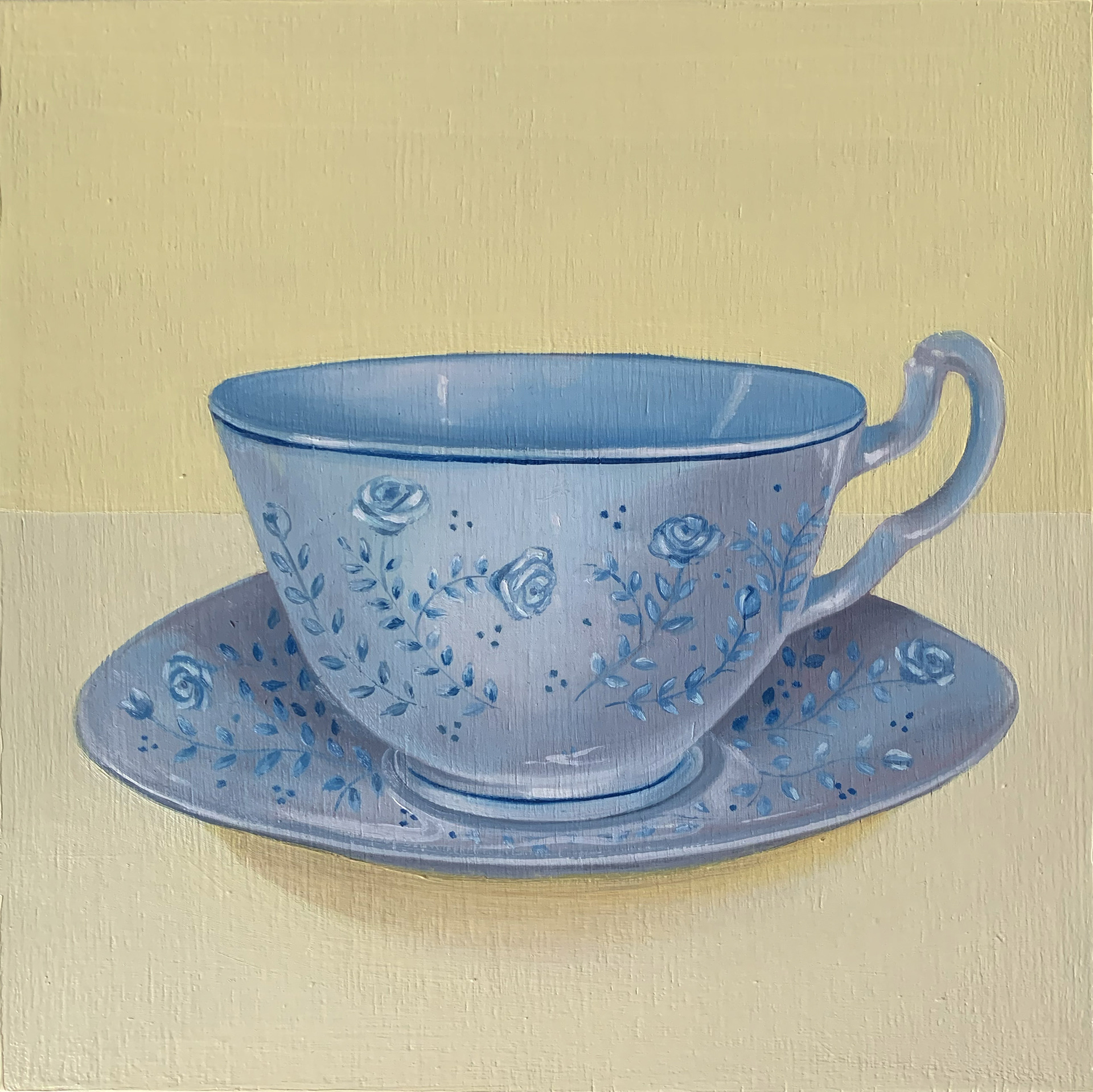 AVAILABLE - Steeped in Time, 8"x8", Oil on wood, $225