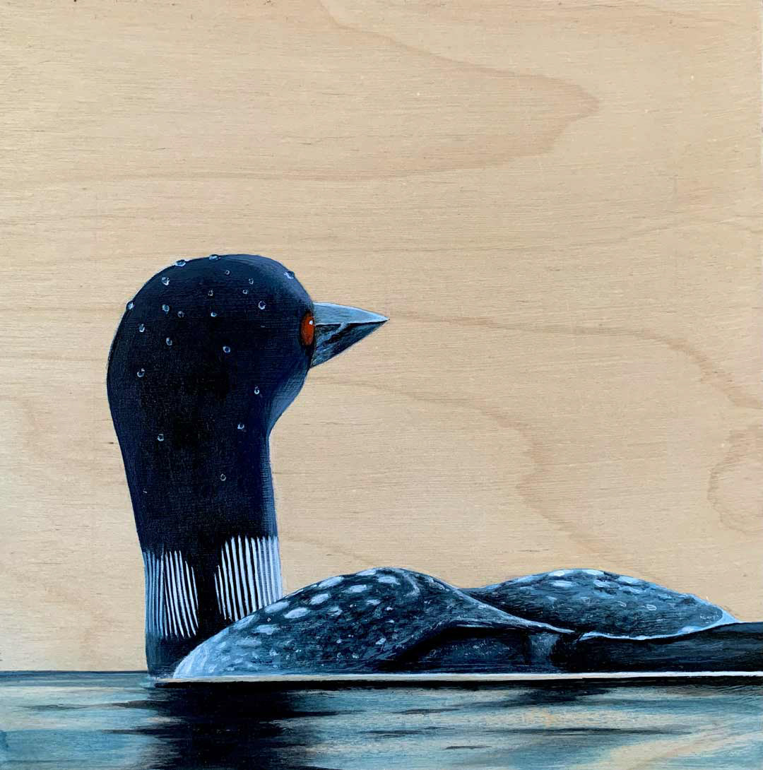 AVAILABLE at Arts on Queen, Toronto – On Patrol, 8"x8", Oil on wood, $200.00