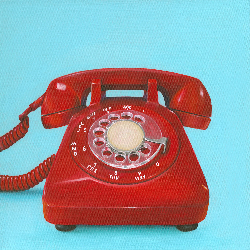 SOLD – Call Me, 12"x12", Acrylic on canvas