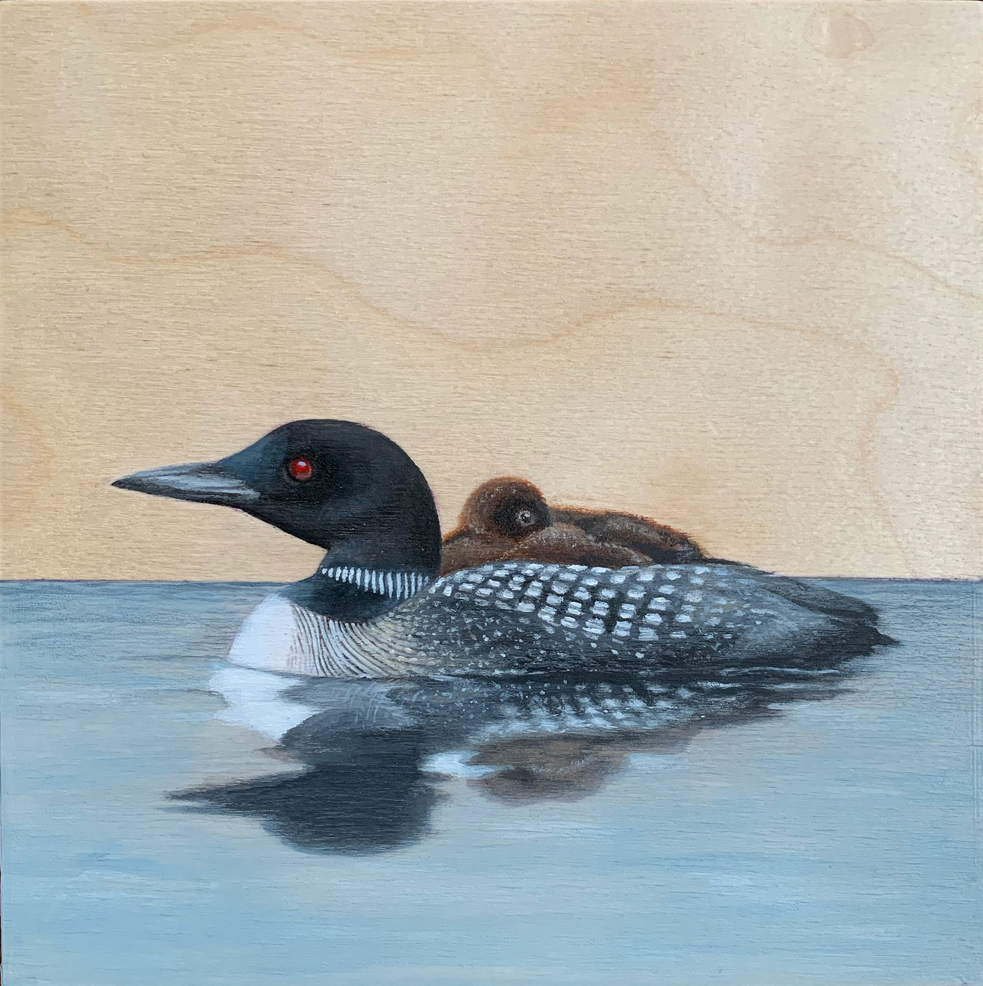 Mother's Love, 8x8, oil on wood, $200