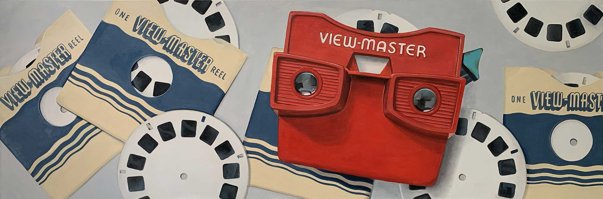AVAILABLE at Blue Crow Gallery, Portal to Wonder, 36"x12", Oil on wood, $1,300