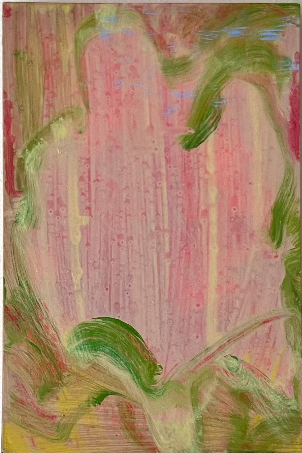 Garden IIII, 2024. Oil and wax on board. 10 x 15 cm.