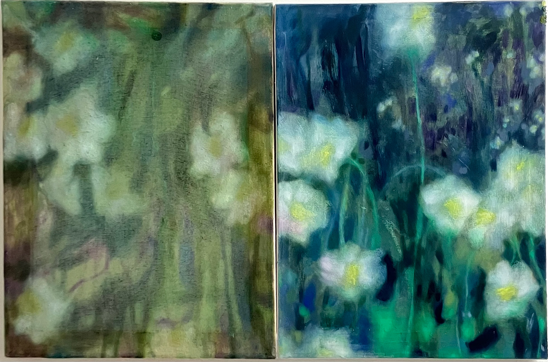 Dust till dawn, 2024. Oil on calico and muslin. 60 x 80 cm.