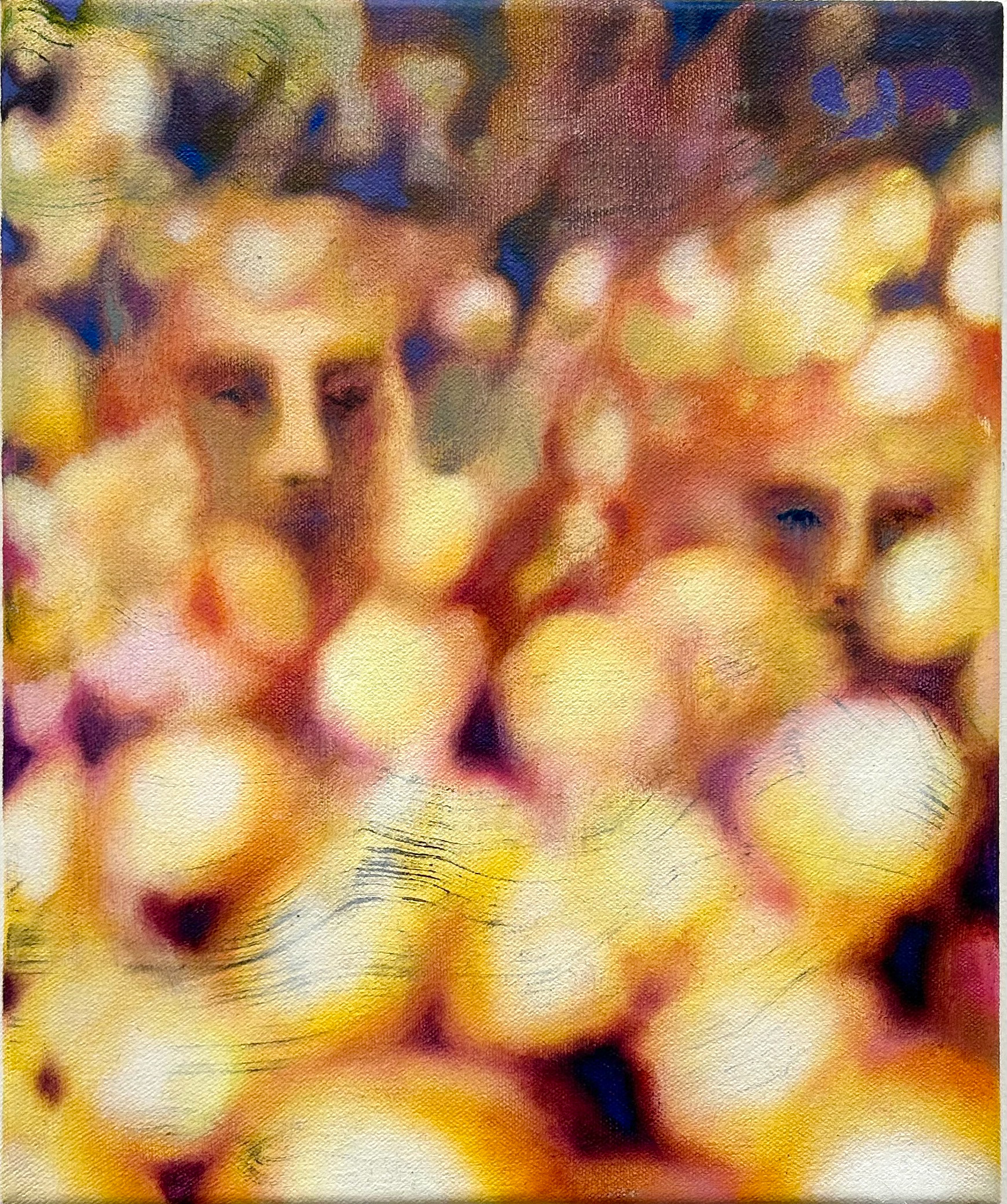 Lost in clocks, 2024. Oil on calico. 20 x 30 cm.