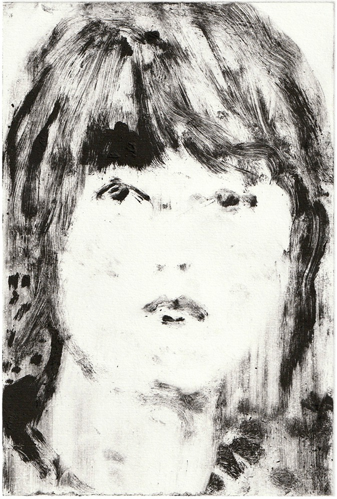 Her, 2024. Monotype print on paper. 20 x 30 cm.