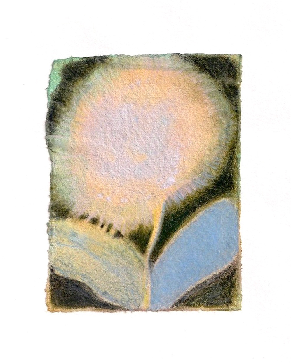 A Kiss, 2023. Acrylic and pencil on paper. 7 x 10 cm