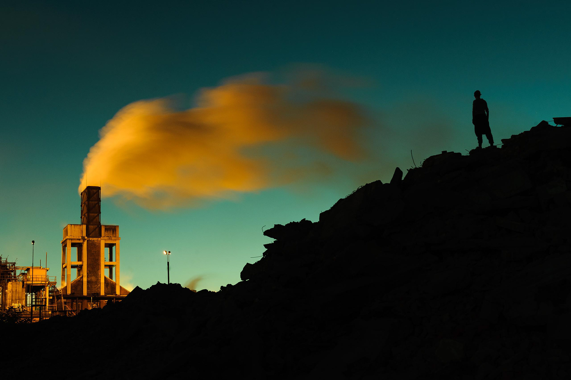 Zabrze - koksownia w nocy