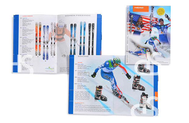 skiing and snowboard brochure design during olympics and world cup