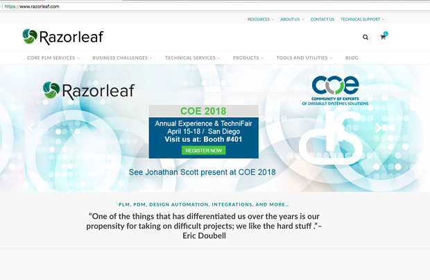 landing page design for trade show in california