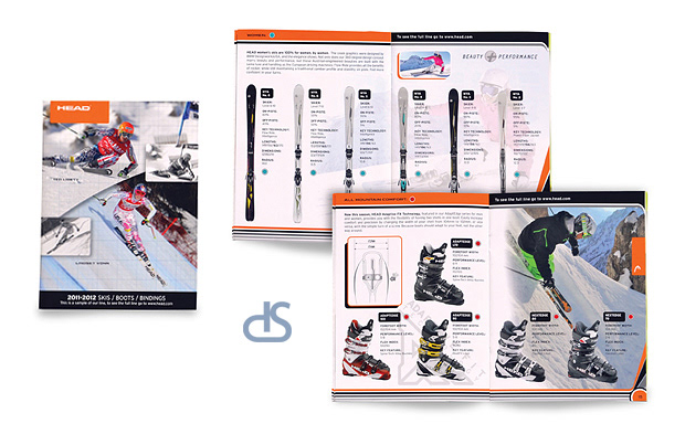 ski and snowboard sales brochure design