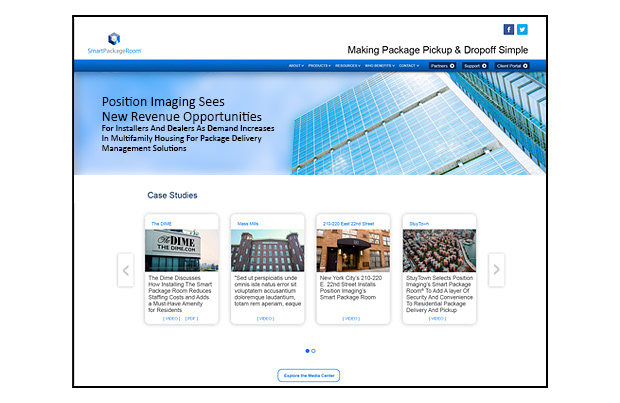 website secondary page design