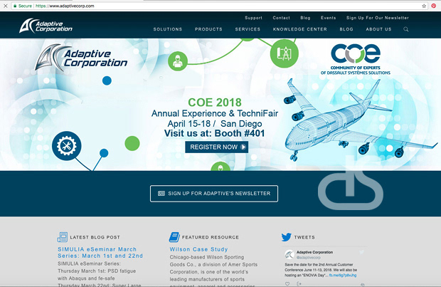 website landing page design for trade show registration