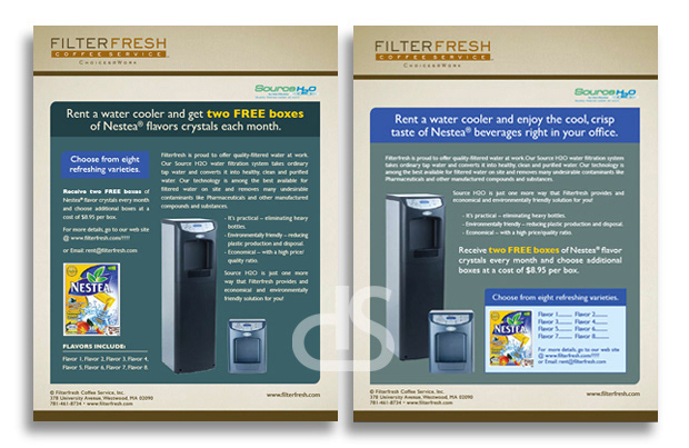 water cooler sellsheet design