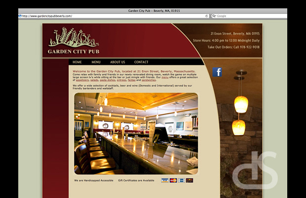 restaurant and bar website design in beverly, massachusetts