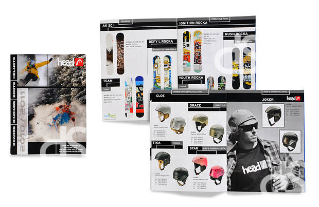 ski and snowboard sales brochure design. 2010-2011
