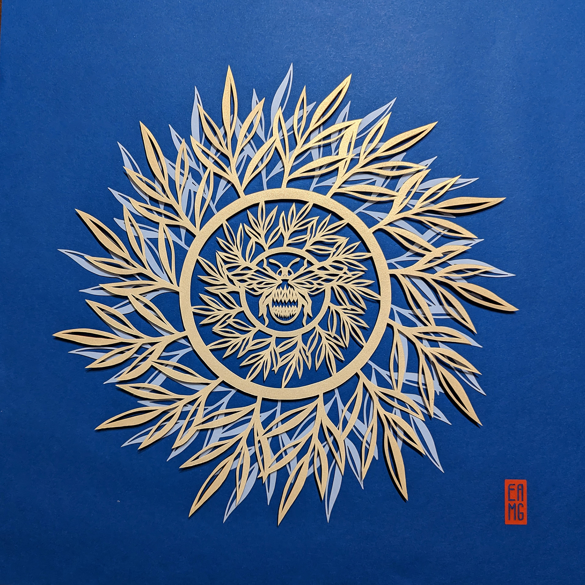Bee Circles by Elizabeth Goss (layered)