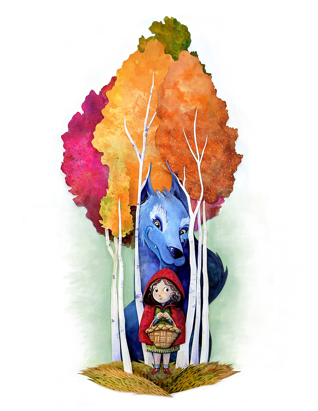 CUSTOM Kids Illustration / Red Riding Hood Painting / Handmade watercol…  Children  book illustration watercolor, Nursery illustration, Children's book  illustration